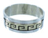 14 Karat Gold Sterling Silver Native American Water Wave Ring Size 8-3/4 RX112244
